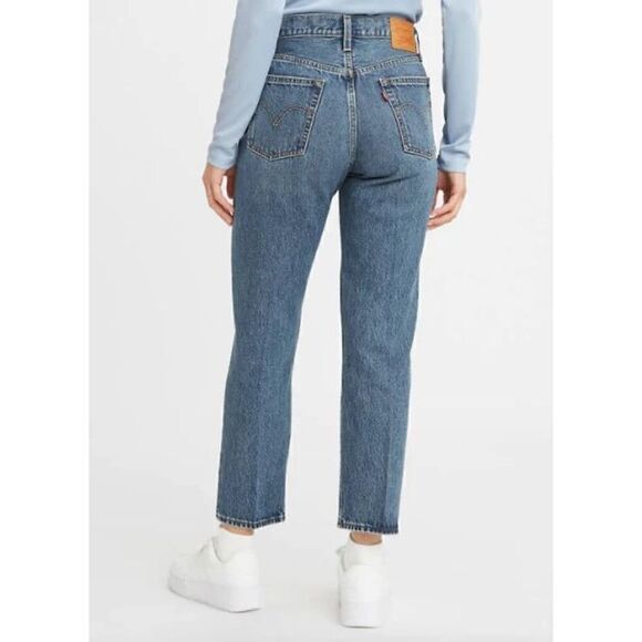 Levi 501 Women's Wedgie Fit Straight Crop Button Fly Denim Pants Blue Size 26 NW - Picture 3 of 8